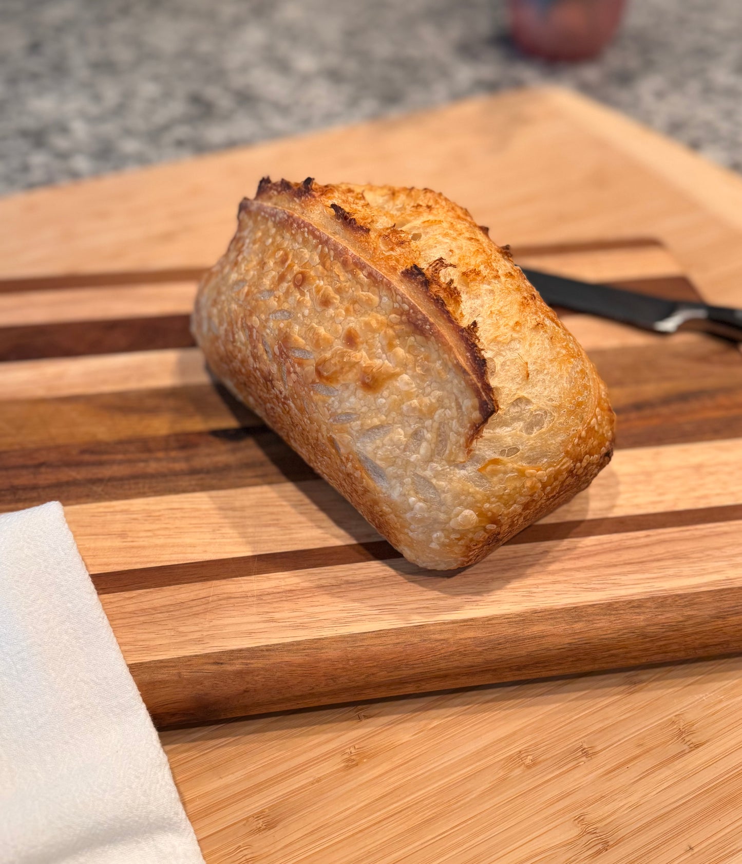 Signature naturally leavened sourdough bread from The Sour Crumb in Madison, Alabama
