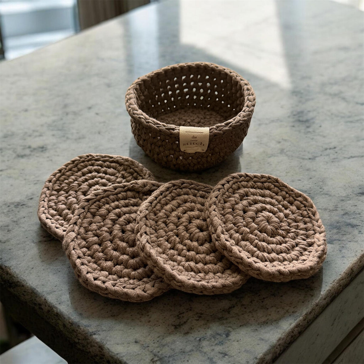 Coaster Set with Holder