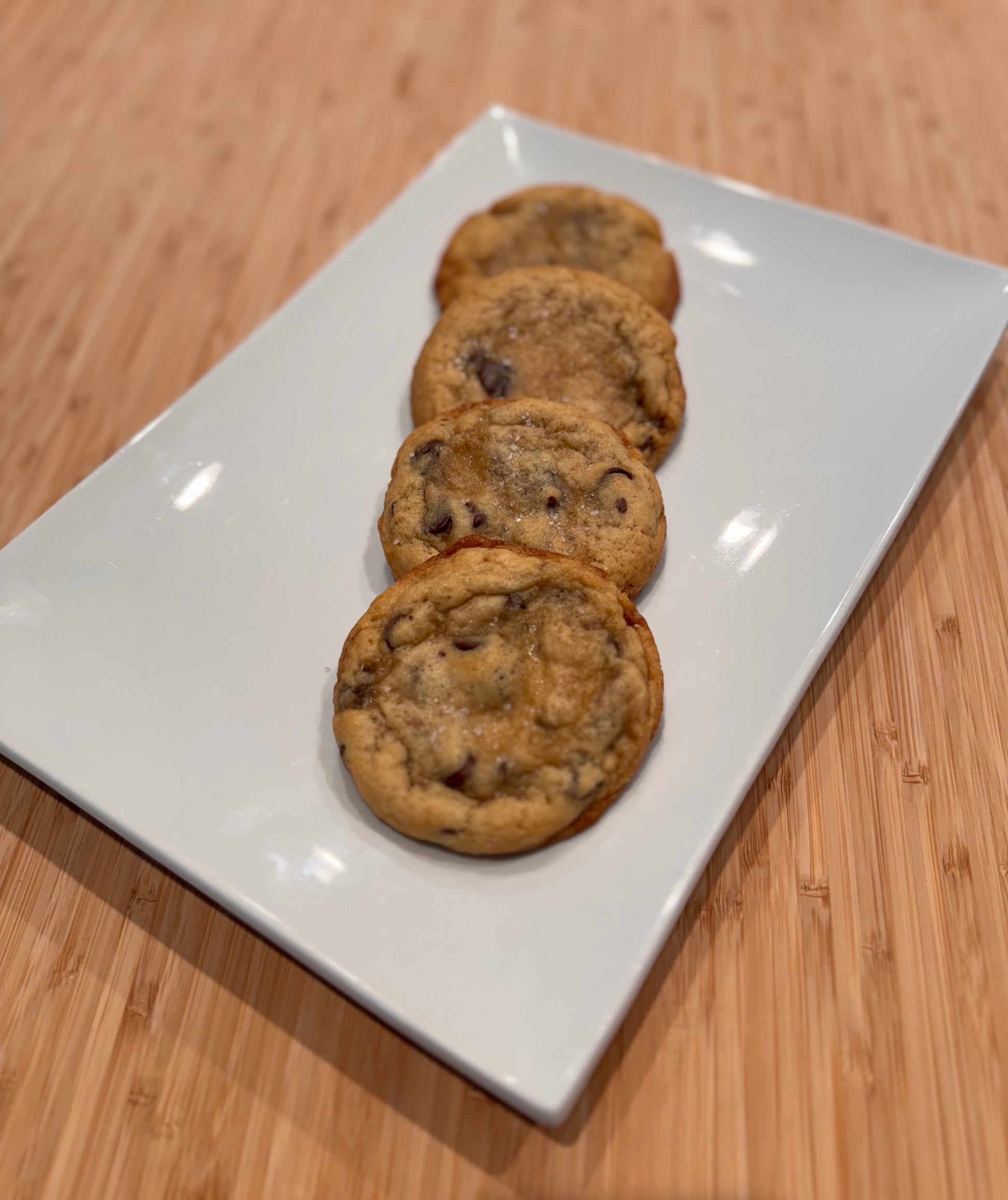 Double chocolate sea salt cookies made with sourdough starter from The Sour Crumb in Madison, Alabama