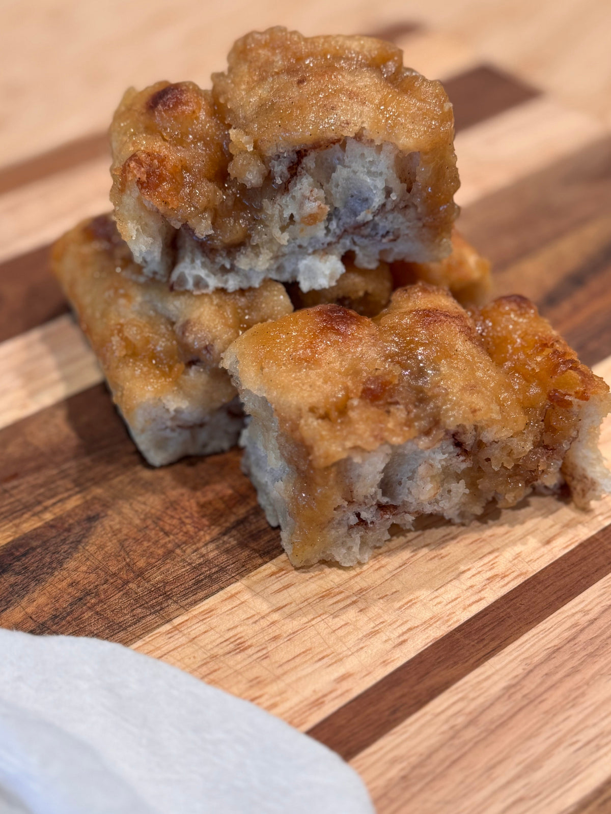 Glazed cinnamon focaccia made with sourdough from The Sour Crumb bakery