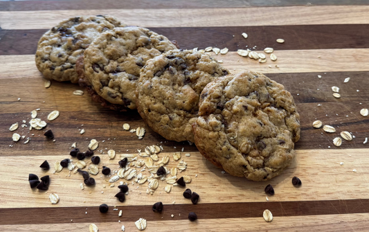 Oatmeal chip cookies made with sourdough starter from The Sour Crumb bakery in Madison, Alabama