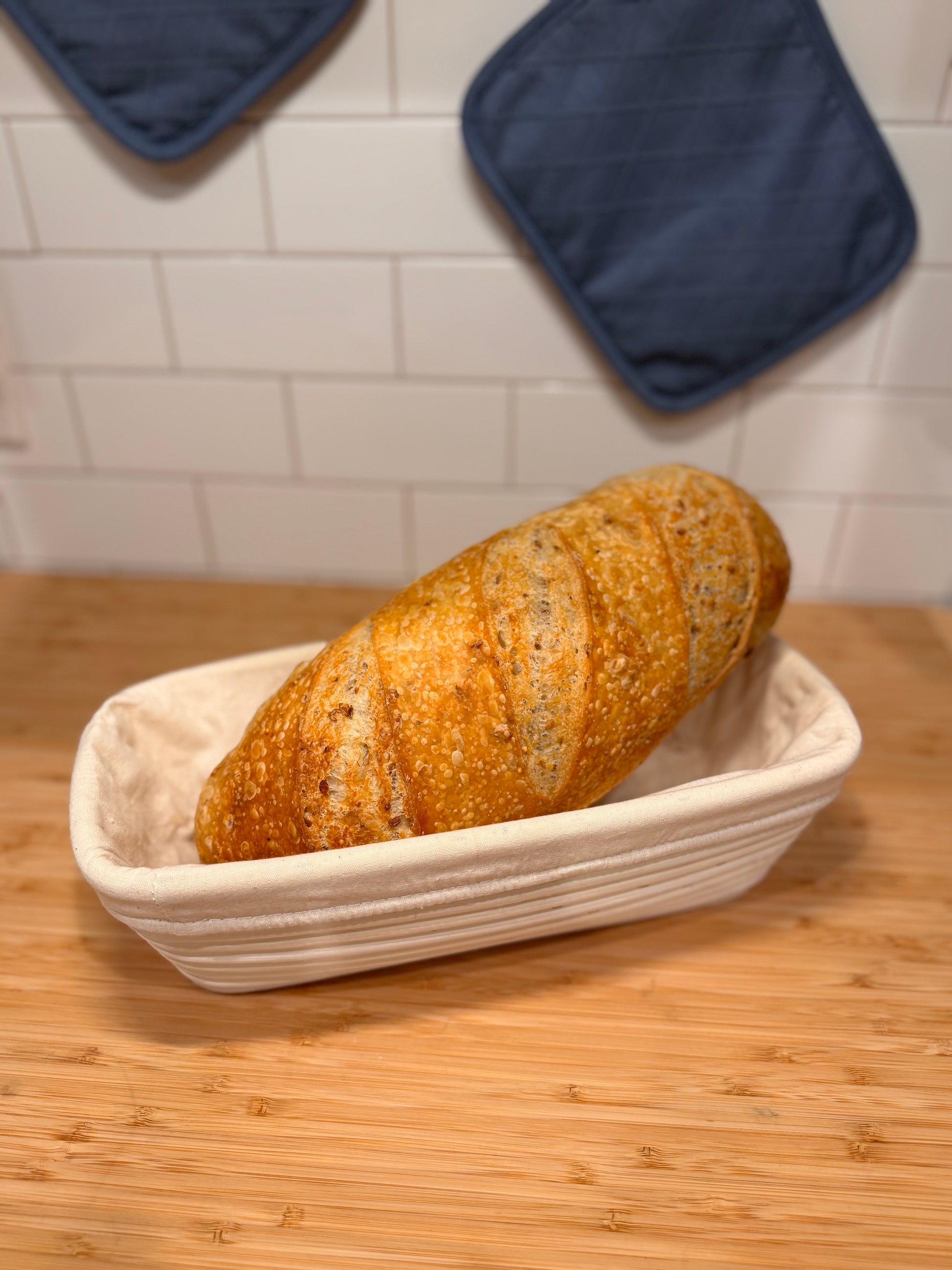 Six grain sourdough bread made with natural fermentation from The Sour Crumb baker